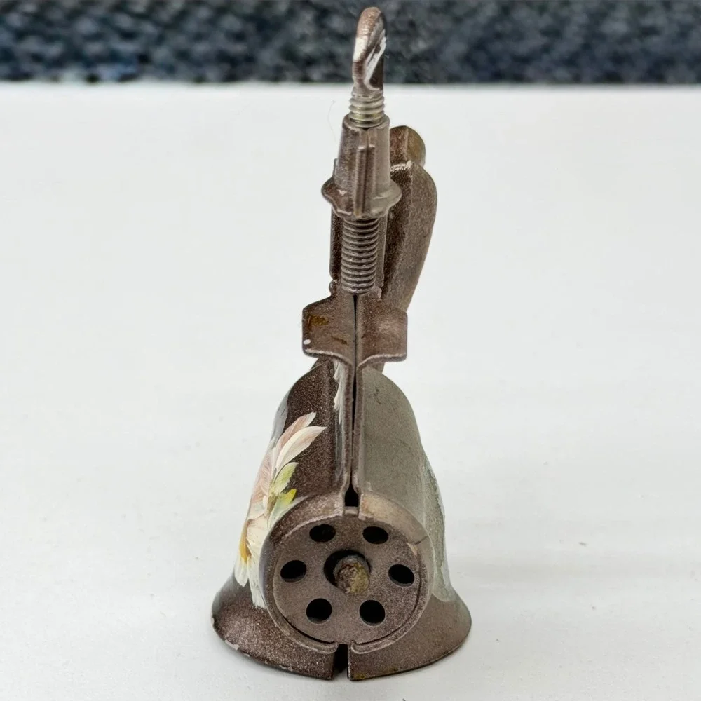 Vintage Miniature Clamp On Meat Grinder Metal Hand Painted Floral‎ Kitchen Decor